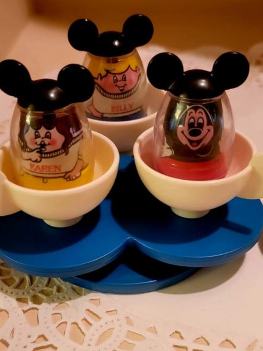 Vintage Teacups Toy Ride, Dumbo Car, with 3 Weebles from Disney's Magic Kingdom